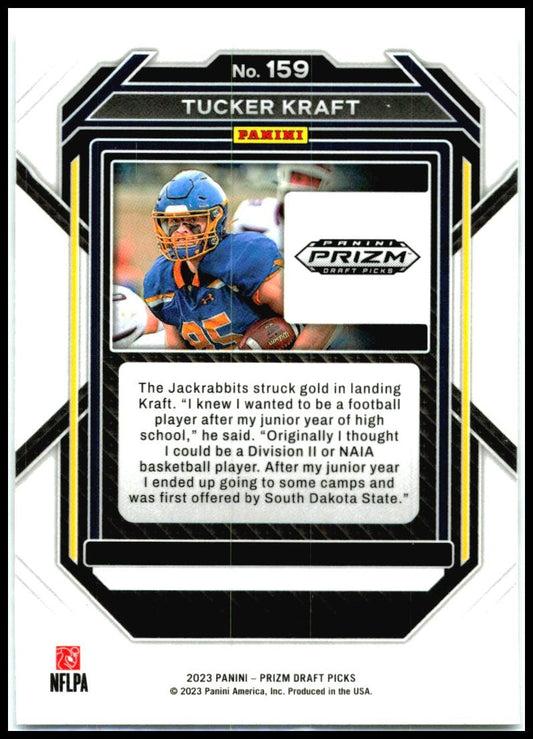 2023 Panini Prizm Draft Picks #159 Tucker Kraft South Dakota State Jackrabbits