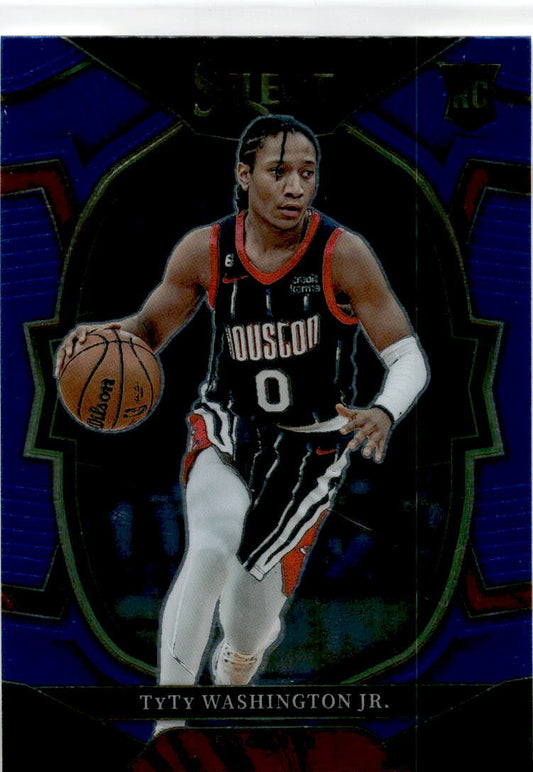 2022-23 Panini Select Blue #70 TyTy Washington Jr. RC Houston Rockets