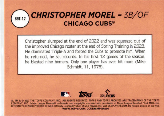 2023 Topps Archives 1969 Topps Single Player Foil #69T-12 Christopher Morel