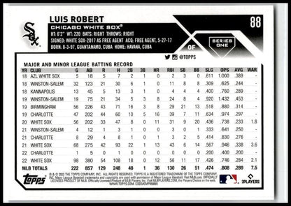 2023 Topps Royal Blue #88 Luis Robert Chicago White Sox