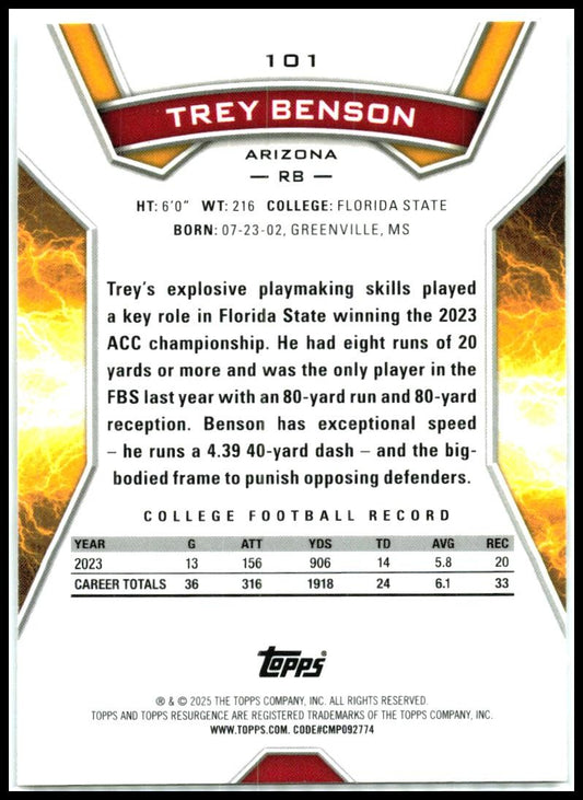 2024 Resurgence #101 Trey Benson