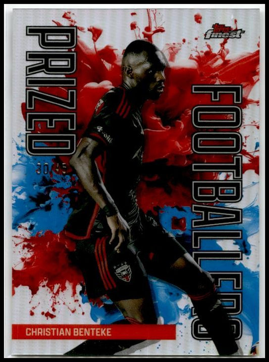 2024 Topps Finest MLS Prized Footballers Blue/Red #/45 #PFF-5 Christian Benteke