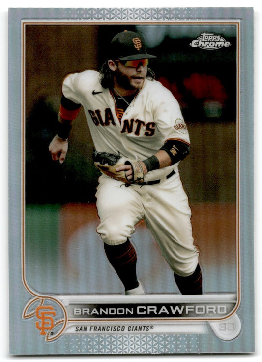 2022 Topps Chrome Brandon Crawford San Francisco Giants #115