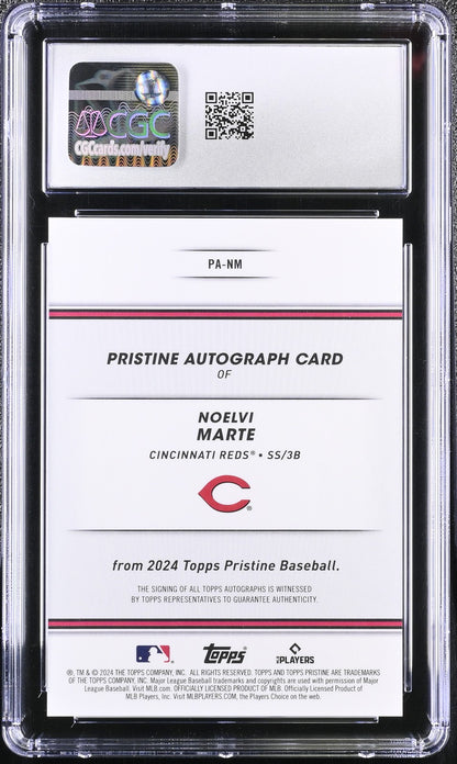 2024 Pristine Autographs #PA-NM Noelvi Marte Reds CGC 10