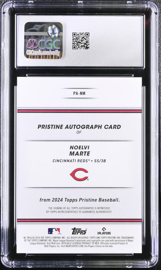 2024 Pristine Autographs #PA-NM Noelvi Marte Reds CGC 10
