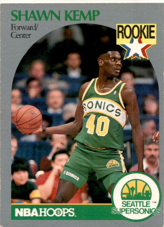 1990-91 Hoops #279 Shawn Kemp Rookie Seattle SuperSonics