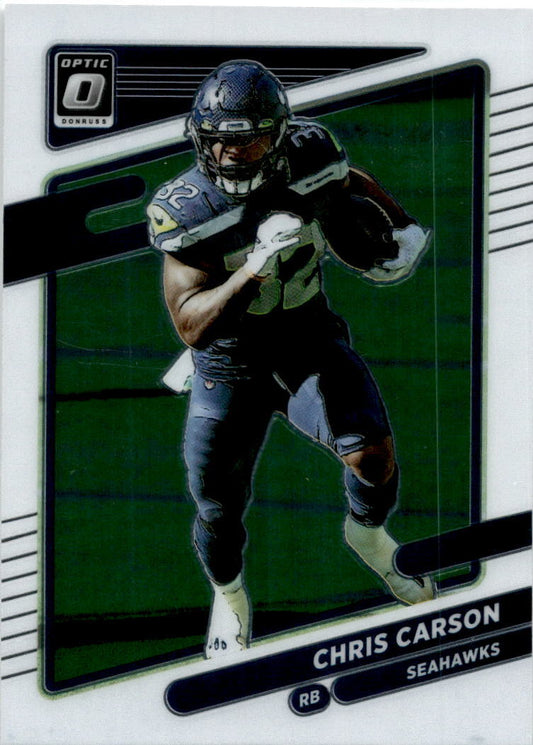 2021 Donruss Optic #198 Chris Carson Seattle Seahawks