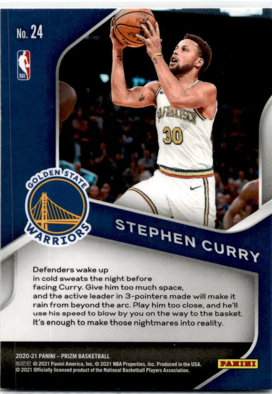 2020-21 Panini Prizm dominance #24 Stephen Curry Golden State Warriors