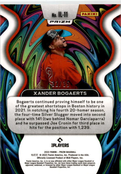2022 Panini Prizm Blue Prizm #IL-11 Xander Bogaerts Boston Red Sox