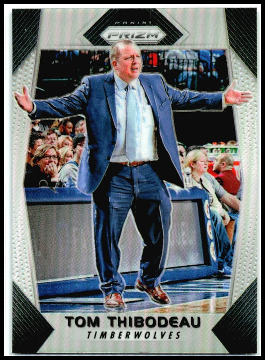 2017-18 Panini Prizm Prizms Silver #90 Tom Thibodeau Minnesota Timberwolves