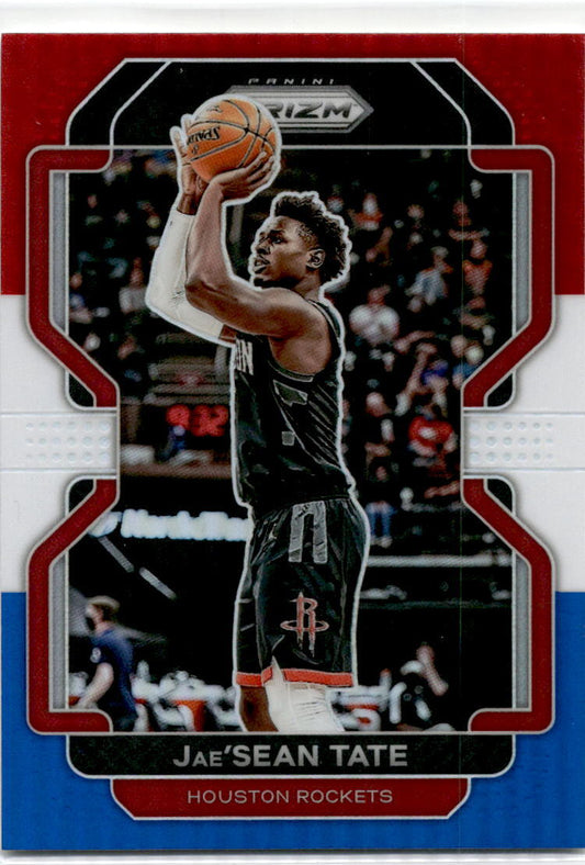 2021-22 Panini Prizm Red White and Blue #93 Jae'Sean Tate Houston Rockets