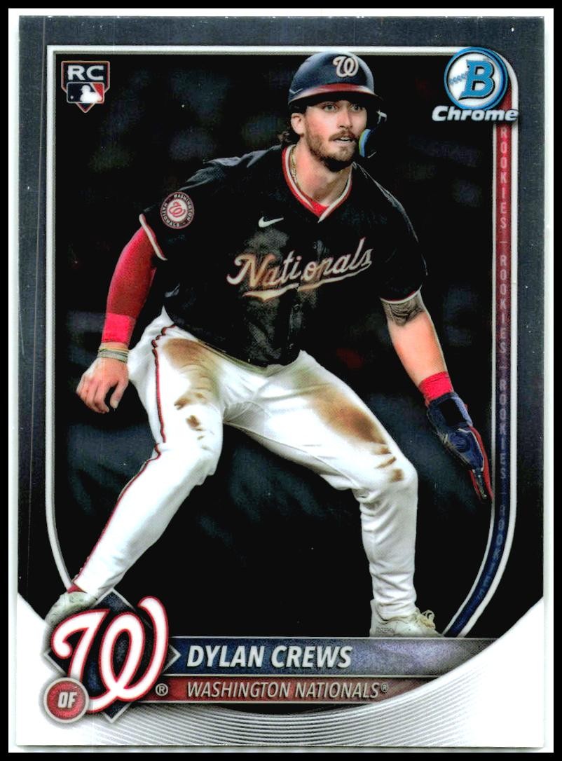2025 Bowman Chrome #3 Dylan Crews Rookie Washington Nationals