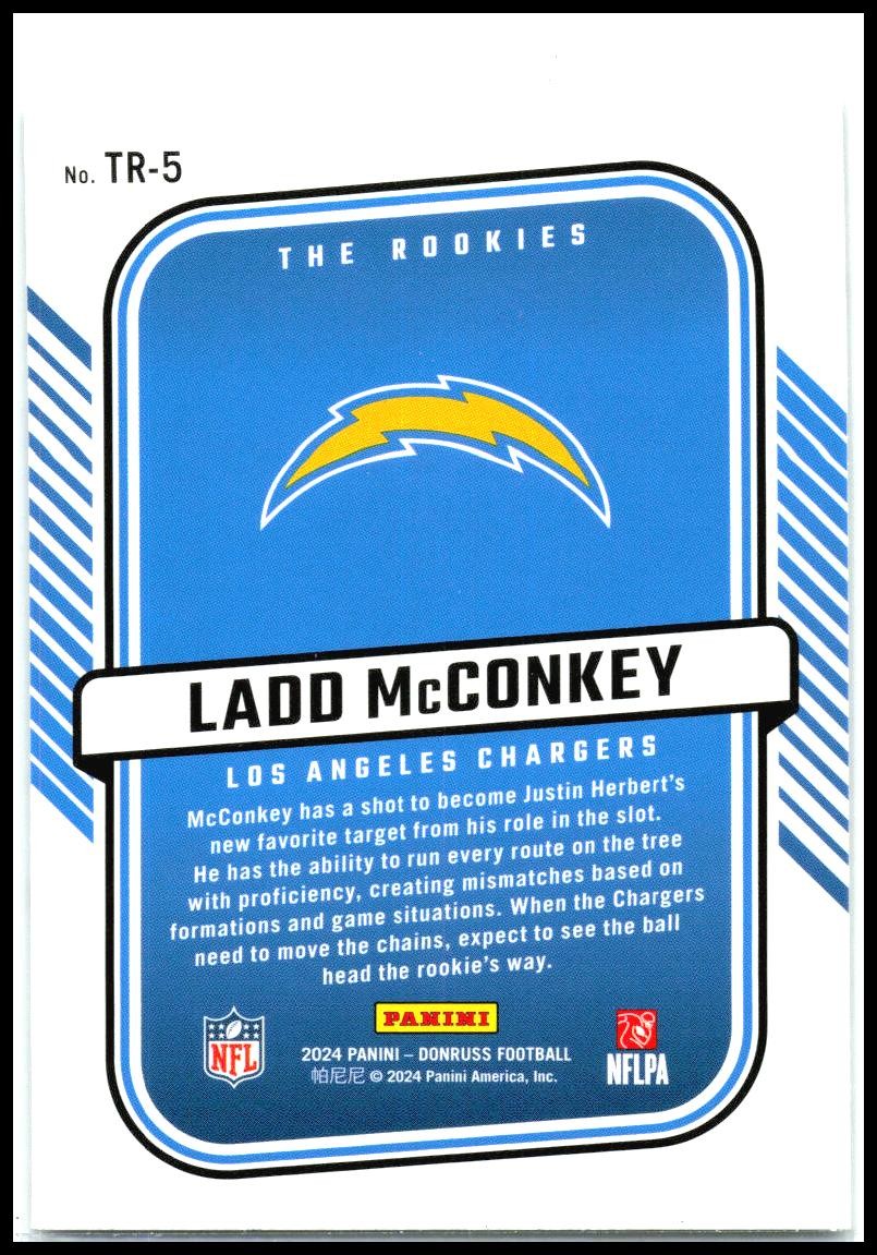 2024 Donruss The Rookies #TR-5 Ladd McConkey Los Angeles Chargers