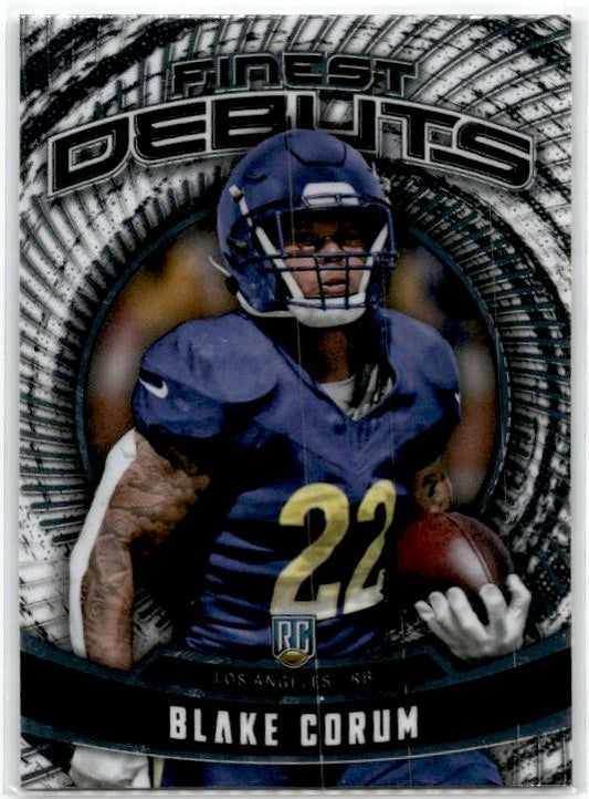 2024 Topps Finest Debuts #D-18 Blake Corum Rookie LA Rams