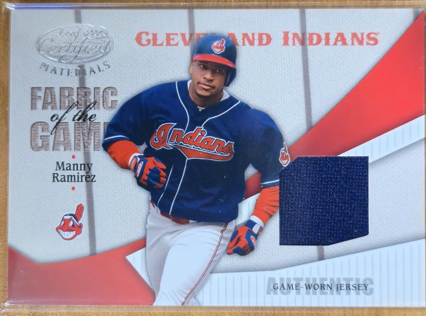 2004 Leaf Certified Materials Fabric of the Game #FG-177 Manny Ramirez Indians