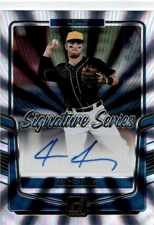2024 Donruss Signature Series Laser #SS-JJ Jace Jung Auto Detroit Tigers