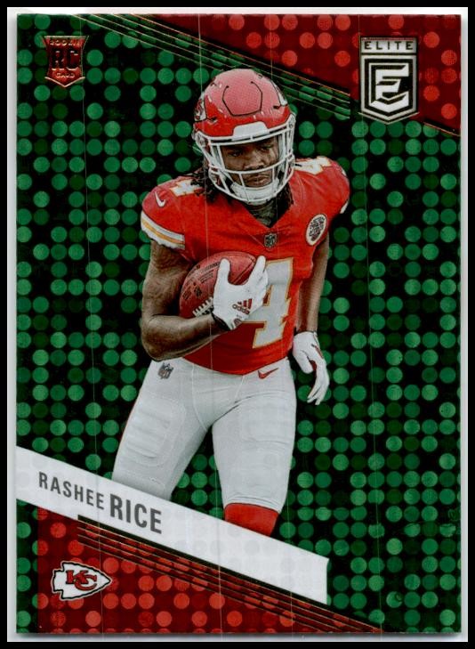 2023 Donruss Elite Green Disco #177 Rashee Rice Rookie Kansas City Chiefs