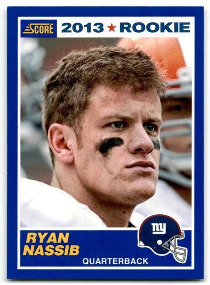 2013 Score Blue Rookie Ryan Nassib New York Giants #420