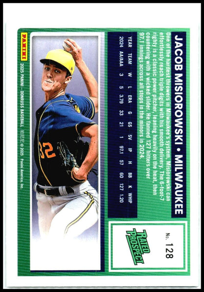 2025 Donruss #128 Jacob Misiorowski Liberty
