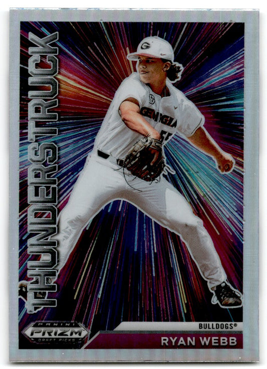 2021 Panini Prizm Draft Picks Thunderstruck Silver Prizm Ryan Webb Rookie