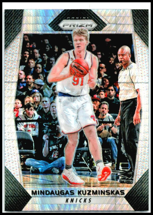 2017-18 Panini Prizm Prizms Hyper #277 Mindaugas Kuzminskas New York Knicks