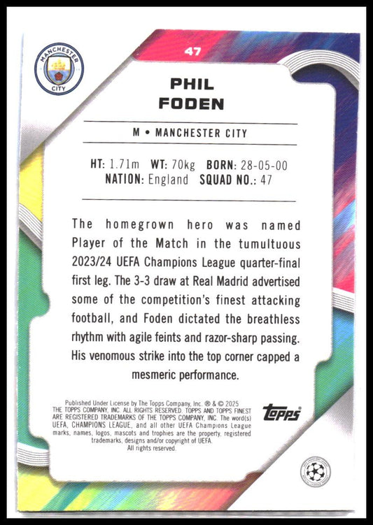 2024-25 Finest UEFA Club Competitions #47 Phil Foden
