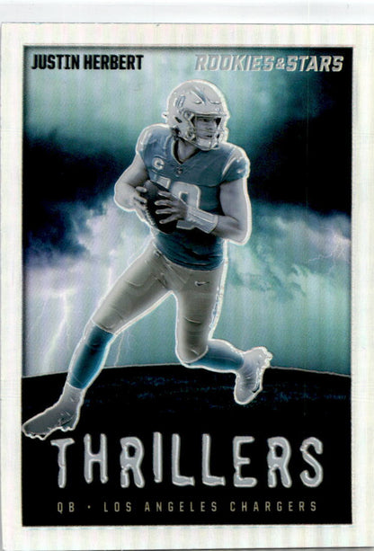 2023 Rookies & Stars Thillers Holo #TH-17 Justin Herbert LA Chargers