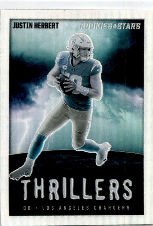 2023 Rookies & Stars Thillers Holo #TH-17 Justin Herbert LA Chargers