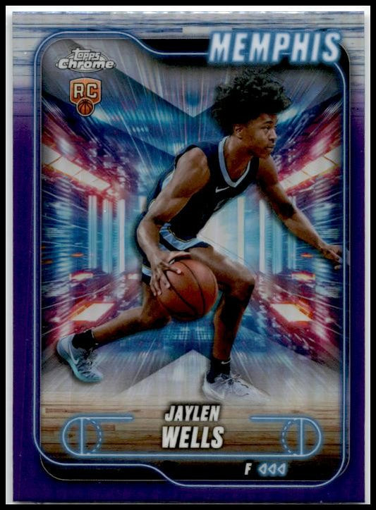 2024-25 Topps Chrome Purple #185 Jaylen Wells Memphis