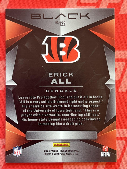 2024 Panini Black Citrine #132 Erick All Rookie #/25 Cincinnati Bengals