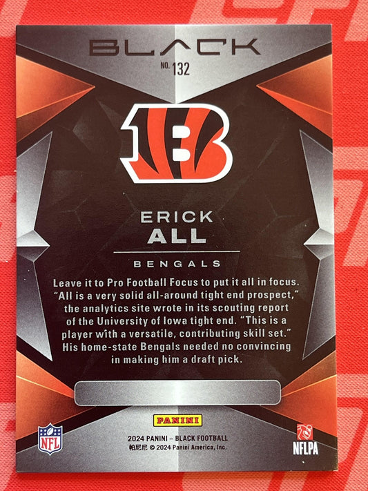 2024 Panini Black Citrine #132 Erick All Rookie #/25 Cincinnati Bengals