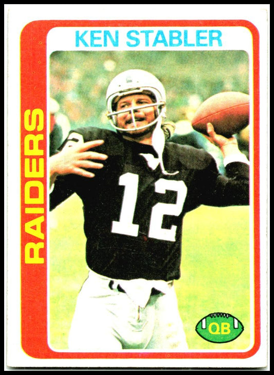 1978 Topps #365 Ken Stabler Oakland Raiders