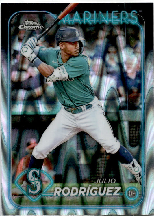 2024 Topps Chrome Raywave Refractor #AL-14 Julio Rodríguez Seattle Mariners