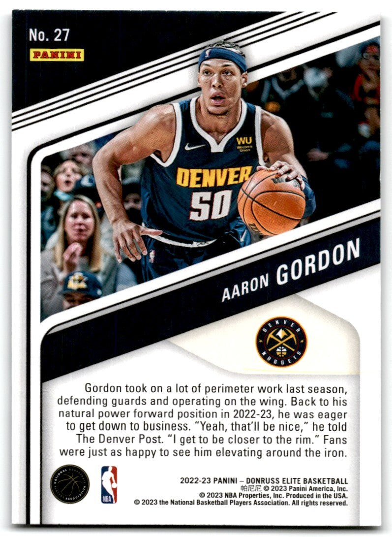 2022-23 Donruss Elite Aaron Gordon Denver Nuggets #27