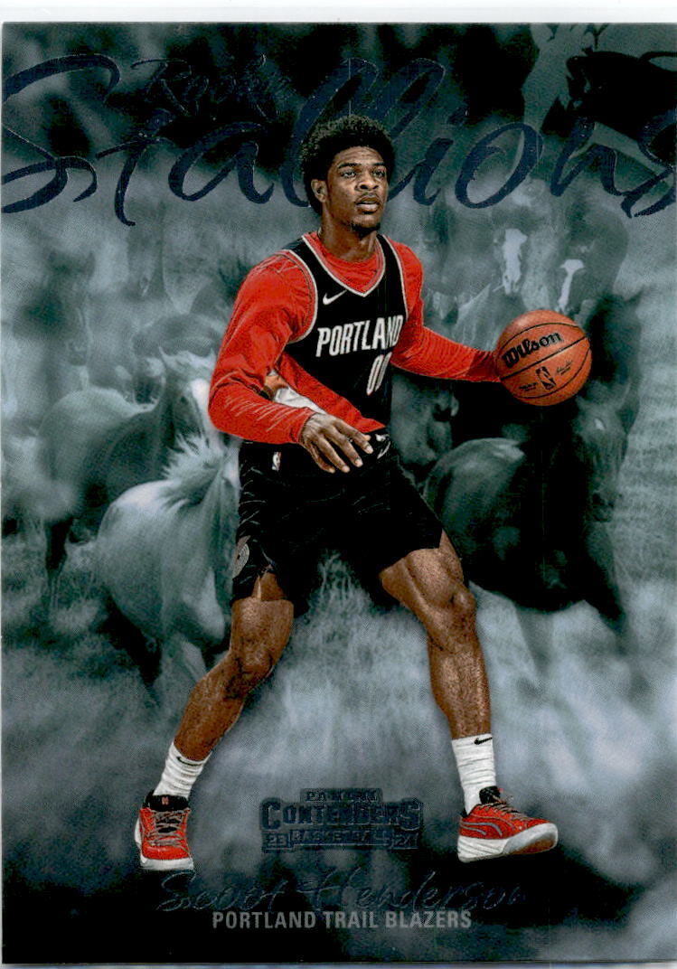2023-24 Contenders Rookie Stallions #8 Scoot Henderson Portland Trail Blazers