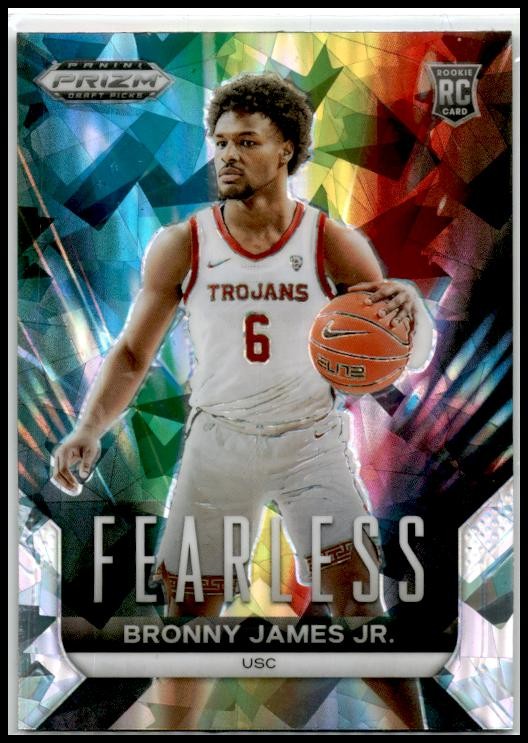 2024 Panini Prizm Draft Picks Fearless Prizms Ice #3 Bronny James Jr. Lakers