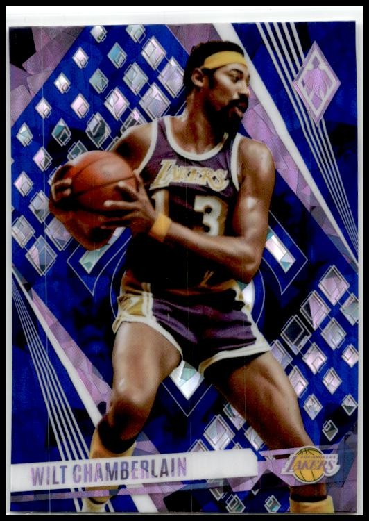 2023-24 Panini Phoenix Phoenix Blue Ice #34 Wilt Chamberlain Los Angeles Lakers