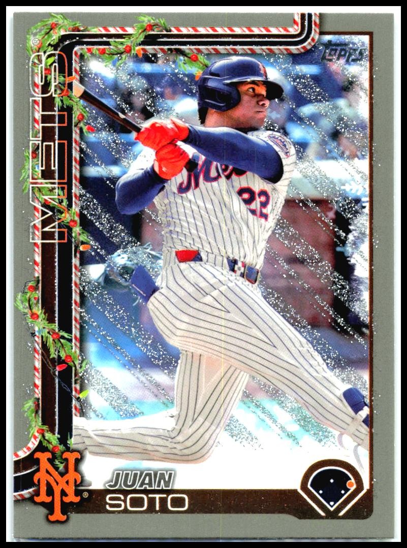 2025 Topps Holiday Silver Glitter Holiday #H150 Juan Soto New York Mets
