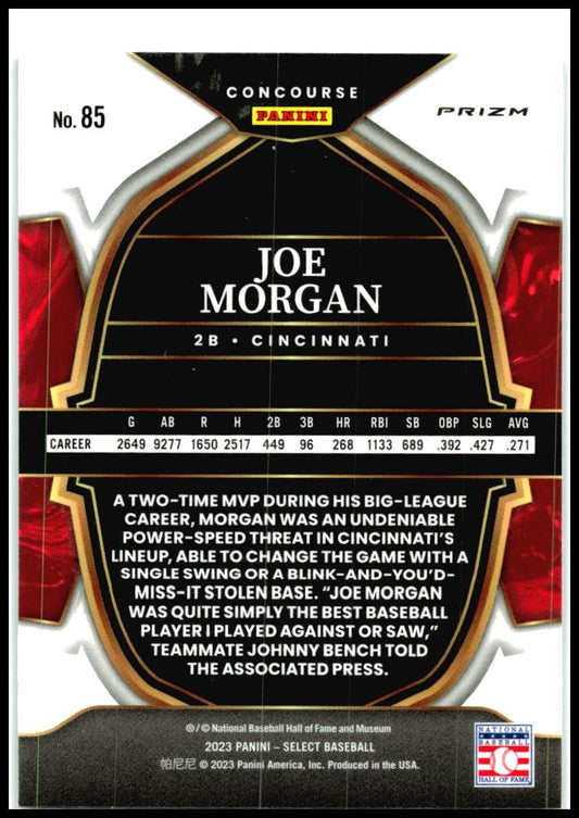 2023 Panini Select Blue #85 Joe Morgan Cincinnati Reds