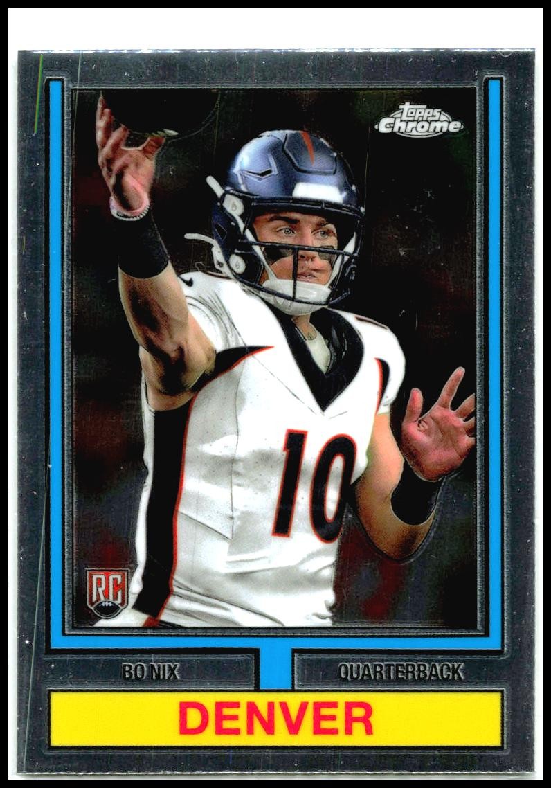 2024 Topps Chrome 1974 Topps Football #74TF-4 Bo Nix Denver Broncos