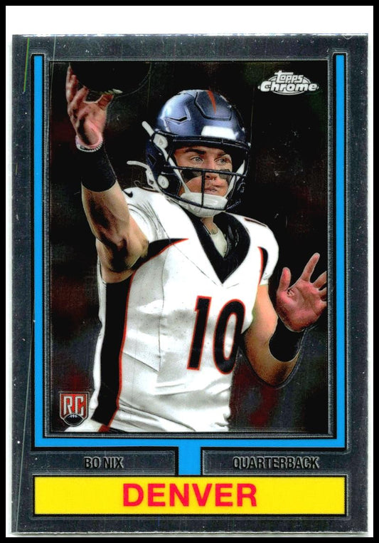 2024 Topps Chrome 1974 Topps Football #74TF-4 Bo Nix Denver Broncos