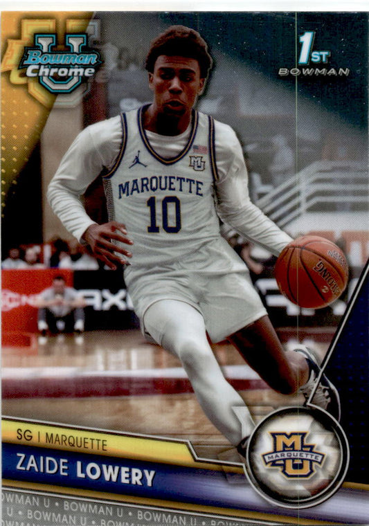 2023-24 Bowman University Chrome #99 Zaide Lowery Marquette Golden Eagles