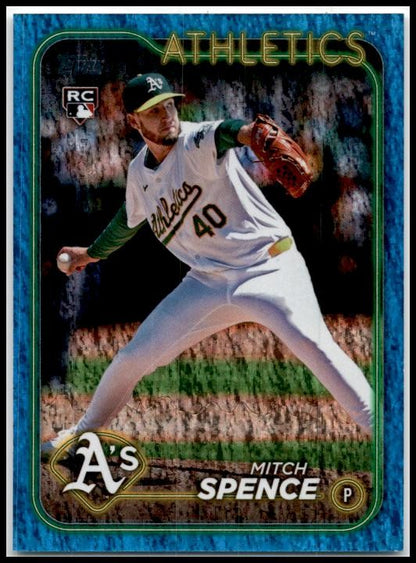 2024 Topps Update Blue Holofoil #US28 Mitch Spence Rookie Athletics