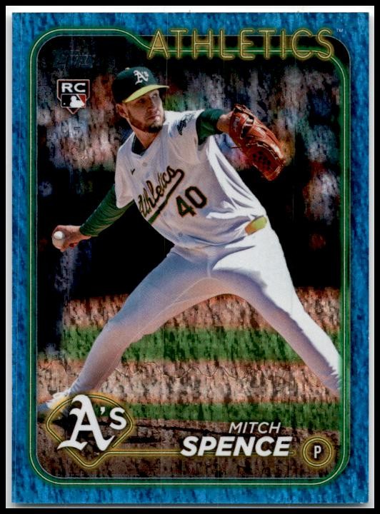 2024 Topps Update Blue Holofoil #US28 Mitch Spence Rookie Athletics