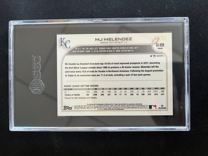 2022 Topps Chrome Green Refractor MJ Melendez Rc Autograph /99 KC Royals SGC 9