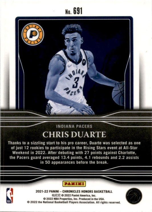 2021-22 Panini Chronicles #691 Chris Duarte Indiana Pacers