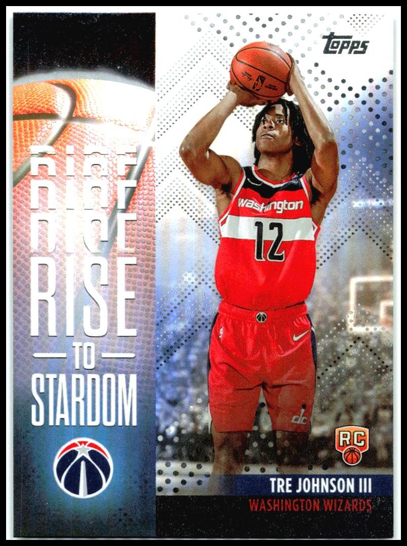 2025-26 Topps Rise to Stardom Rainbow Foilboard #RTS-6 Tre Johnson III Wizards