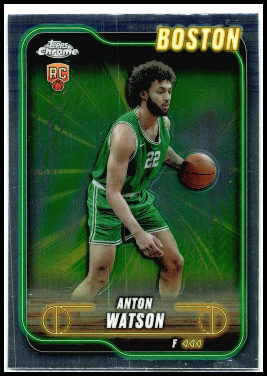 2024-25 Topps Chrome #107 Anton Watson Rookie Boston Celtics