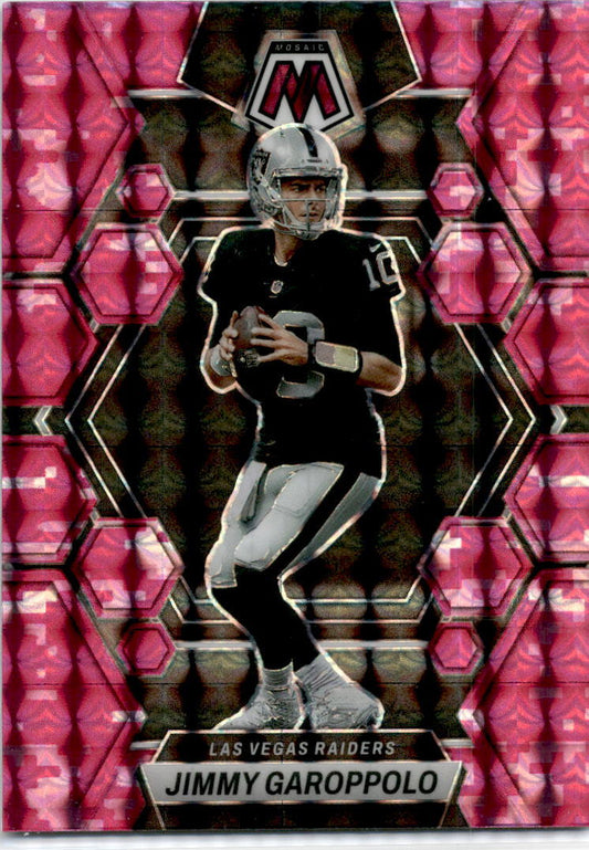 2023 Panini Mosaic Camo Pink Mosaic #118 Jimmy Garoppolo Las Vegas Raiders