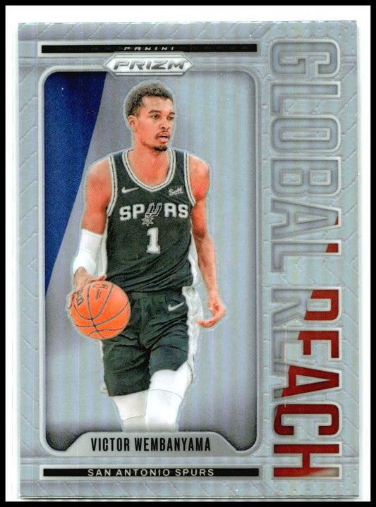 2024-25 Prizm Global Reach Prizms Silver #9 Victor Wembanyama San Antonio Spurs